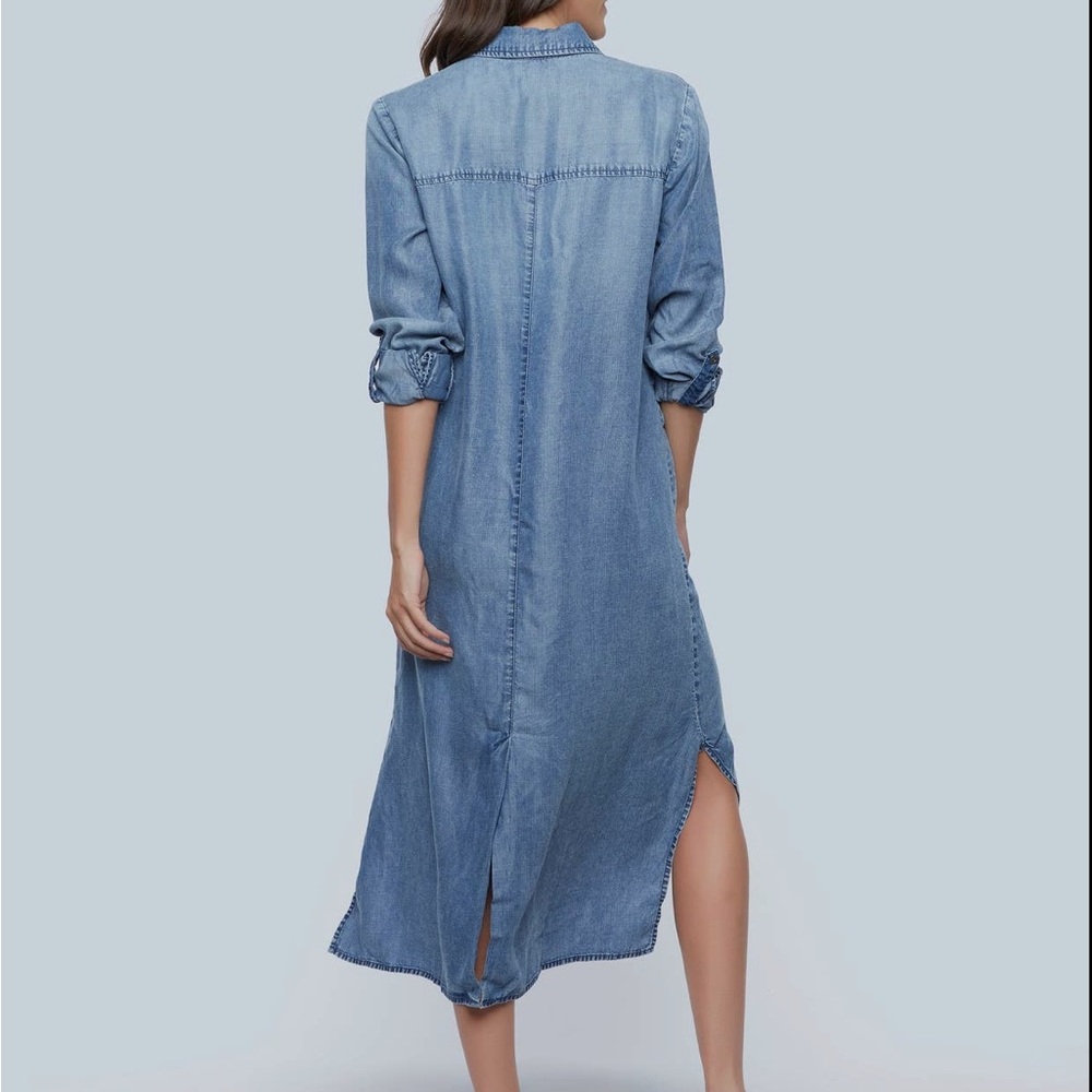Wash Lab Chambray Shirtdress - Picture 2 of 10